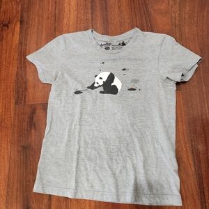 Pandamonium Fitted Grey Short Sleeve Tee
